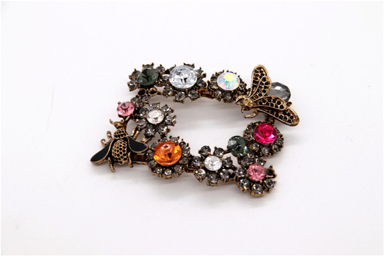 Decoraciones de zapatos de colores personalizados clips para mujer negro / níquel / color dorado