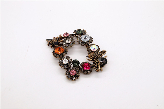 Decoraciones de zapatos de colores personalizados clips para mujer negro / níquel / color dorado