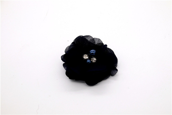 Chiffon flor de zapatos clips/coser cuentas de la mano de filamentos de flores, encaje, Chiffon gris, negro, blanco, rojo, azul
