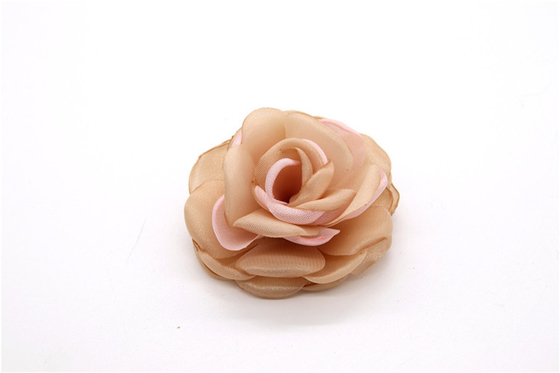 Flor de borde sinterizado a mano / flor de niña hecha de cintas de raso / Flor simulada a mano Varios colores Tela, lana