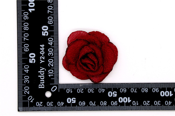 Flor de borde sinterizado a mano / flor de niña hecha de cintas de raso / Flor simulada a mano Varios colores Tela, lana