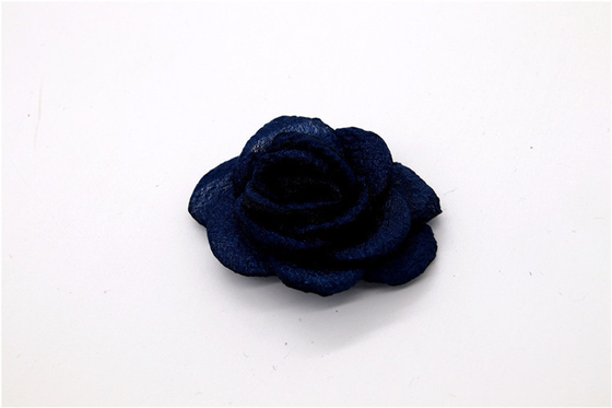 Flor de borde sinterizado a mano / flor de niña hecha de cintas de raso / Flor simulada a mano Varios colores Tela, lana