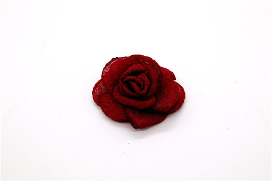 Flor de borde sinterizado a mano / flor de niña hecha de cintas de raso / Flor simulada a mano Varios colores Tela, lana