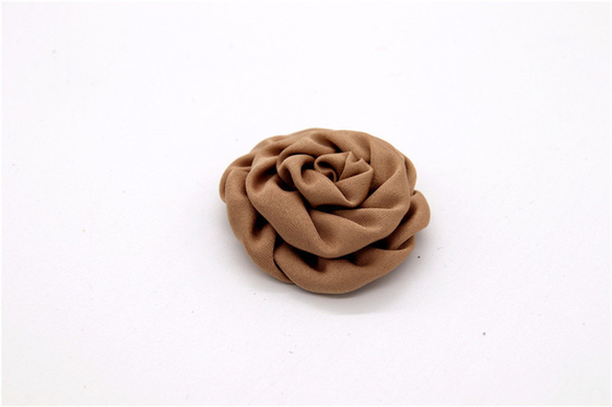 Flor de borde sinterizado a mano / flor de niña hecha de cintas de raso / Flor simulada a mano Varios colores Tela, lana