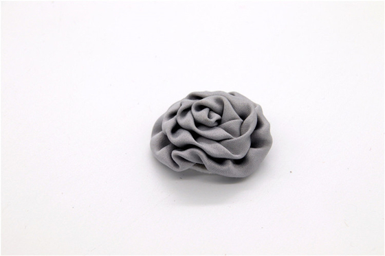 Flor de borde sinterizado a mano / flor de niña hecha de cintas de raso / Flor simulada a mano Varios colores Tela, lana