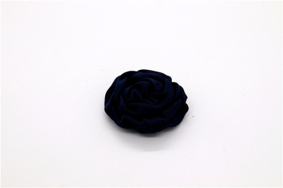 Flor de borde sinterizado a mano / flor de niña hecha de cintas de raso / Flor simulada a mano Varios colores Tela, lana