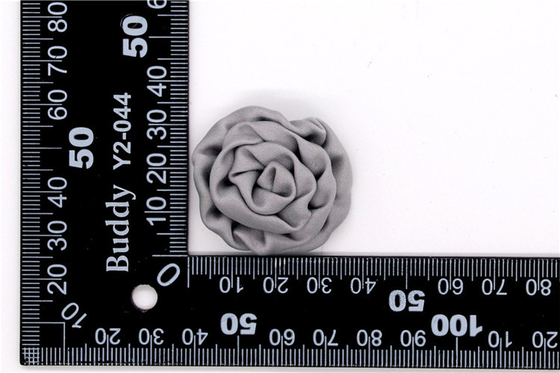 Flor de borde sinterizado a mano / flor de niña hecha de cintas de raso / Flor simulada a mano Varios colores Tela, lana