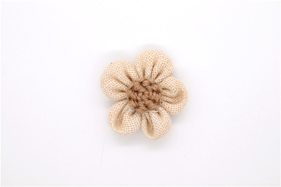 Flor sinterizada a mano / flor de niña hecha de cintas de satén / flor simulada a mano Varios colores Tejido, lana