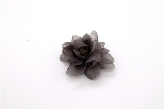 Chiffon flor de zapatos clips/coser cuentas de la mano de filamentos de flores, encaje, Chiffon gris, negro, blanco, rojo, azul