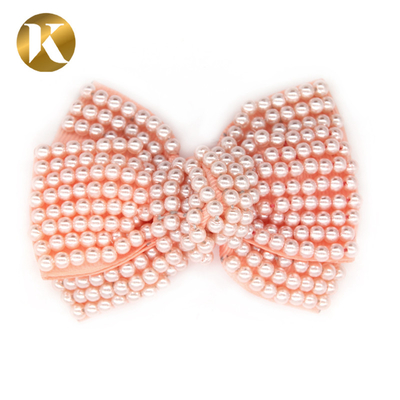 Clips de zapatos de perlas de moda a medida 75 * 55mm con material de tela especial