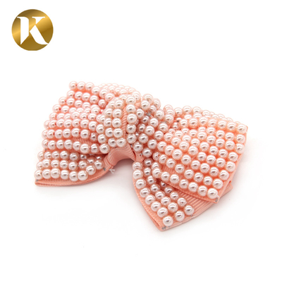 Clips de zapatos de perlas de moda a medida 75 * 55mm con material de tela especial