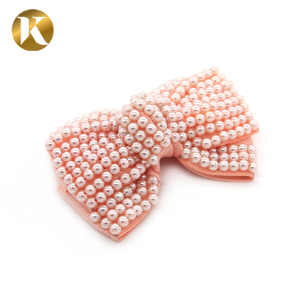 Clips de zapatos de perlas de moda a medida 75 * 55mm con material de tela especial