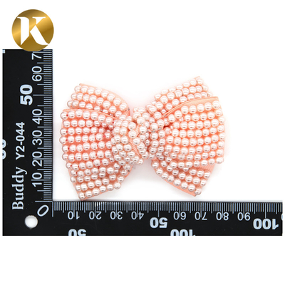 Clips de zapatos de perlas de moda a medida 75 * 55mm con material de tela especial