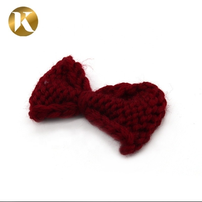 75*45mm Cintas decorativas para zapatos estilo BOW Material de hilo de lana