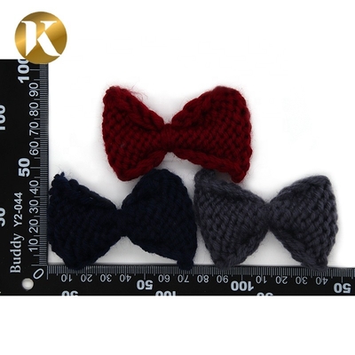 75*45mm Cintas decorativas para zapatos estilo BOW Material de hilo de lana