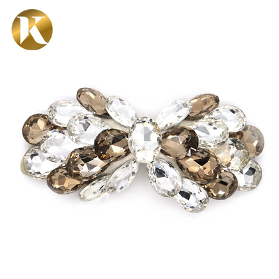 Clamps de zapatos de mujer de decoración personalizada de alta piedra de oro Ornamentos de pelo de arco