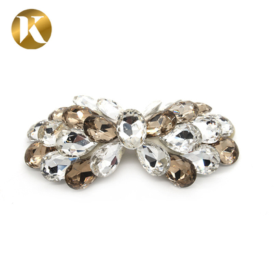 Clamps de zapatos de mujer de decoración personalizada de alta piedra de oro Ornamentos de pelo de arco