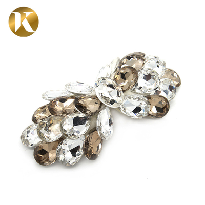 Clamps de zapatos de mujer de decoración personalizada de alta piedra de oro Ornamentos de pelo de arco