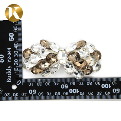 Clamps de zapatos de mujer de decoración personalizada de alta piedra de oro Ornamentos de pelo de arco