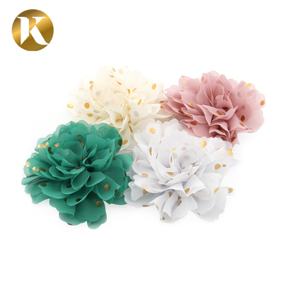 Flowers de encaje de zapatos de estilo popular personalizado 85 * 85mm Material de algodón / poliéster / chiffon