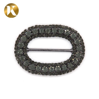 Accesorios de decoración de zapatos con pin de metal de cristal 45mm*33mm Estilo de moda