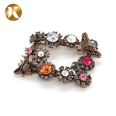 Forma de abeja popular Fijaciones de zapatos de cristal 65mm*50mm Tamaño Estilo de moda