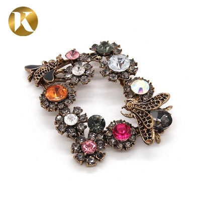 Forma de abeja popular Fijaciones de zapatos de cristal 65mm*50mm Tamaño Estilo de moda