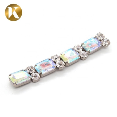 Promoción Joyería de moda Fijaciones de zapatos de piedra rínica 105mm*15mm Tamaño
