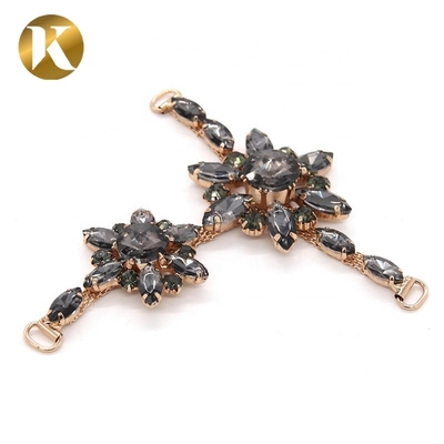 T forma de las damas de la decoración de las hebillas de los zapatos con la moda de la joyería de piedra del rincón