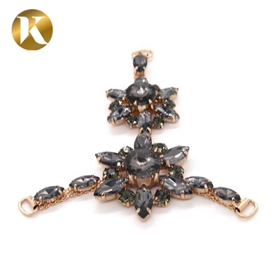 T forma de las damas de la decoración de las hebillas de los zapatos con la moda de la joyería de piedra del rincón