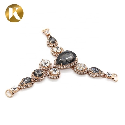 Ornamentos de piedra de oro de estilo T 110mm*95mm Para mujer Decoración de sandalias