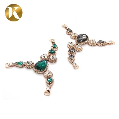 Ornamentos de piedra de oro de estilo T 110mm*95mm Para mujer Decoración de sandalias