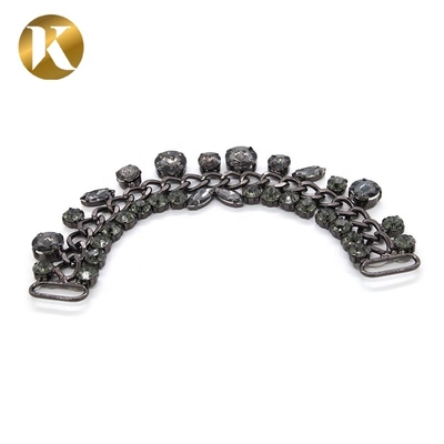 Nuevo diseño calzado cristal decoraciones joyería cadena de la hebilla para mujeres