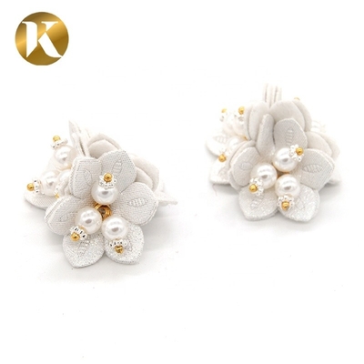 Moda estilo bricolaje flores de cinta de satén material de tela especial para la decoración de zapatos