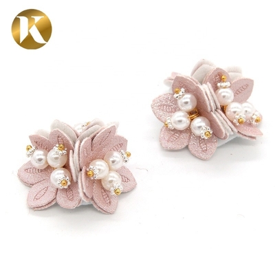 Moda estilo bricolaje flores de cinta de satén material de tela especial para la decoración de zapatos