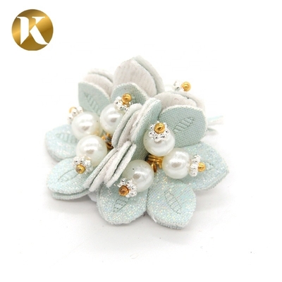 Moda estilo bricolaje flores de cinta de satén material de tela especial para la decoración de zapatos