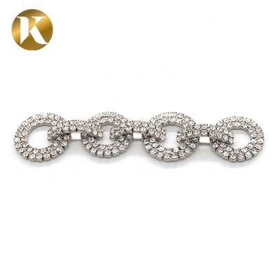 Moda Elegante Cristal Clip de zapatos de novia 90mm * 20mm Decoración de piedra de rincón