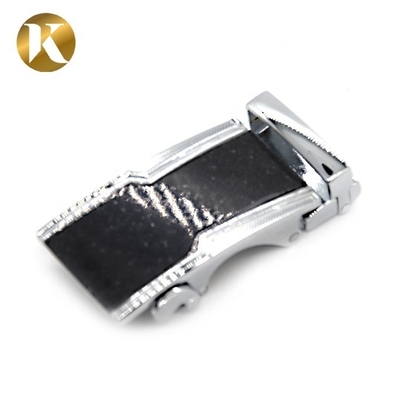 Clásico Cinturón automático de metal en blanco Fijaciones de cinturón estilo simple para hombres