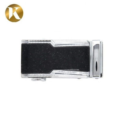 Clásico Cinturón automático de metal en blanco Fijaciones de cinturón estilo simple para hombres