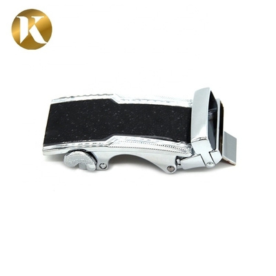 Clásico Cinturón automático de metal en blanco Fijaciones de cinturón estilo simple para hombres