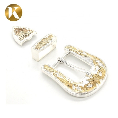 Hebilla de cinturón con pin de 2 colores de aleación de zinc brillante popular de moda personalizada KML de Wenzhou