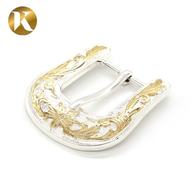 Hebilla de cinturón con pin de 2 colores de aleación de zinc brillante popular de moda personalizada KML de Wenzhou