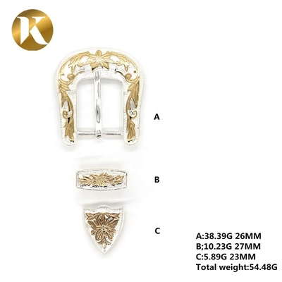 Hebilla de cinturón con pin de 2 colores de aleación de zinc brillante popular de moda personalizada KML de Wenzhou