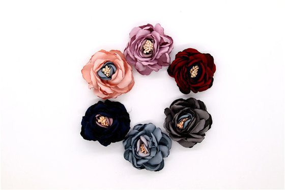 Flores de cinta de satén de estilo rectángulo 5.8cm*4.6cm Para ornamento de zapatos