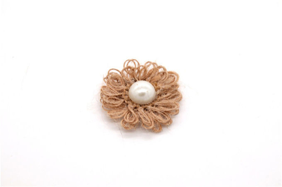 Flor de cinta de satén hecha a mano estilo de moda Nickl / Negro / Oro color